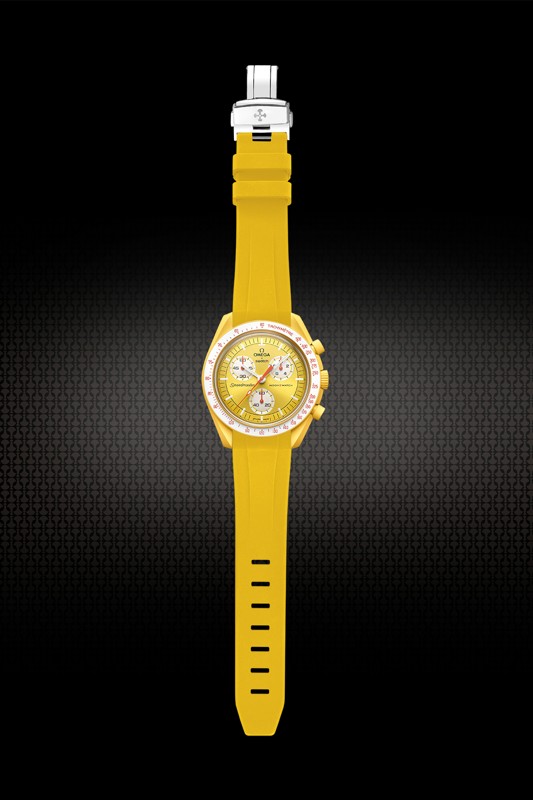 维瑞亚Vagenari橡胶表带适用于Swatch X Omega联名款腕表蝴蝶扣
