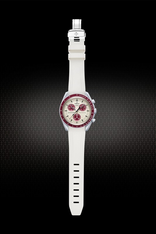 维瑞亚Vagenari橡胶表带适用于Swatch X Omega联名款腕表蝴蝶扣