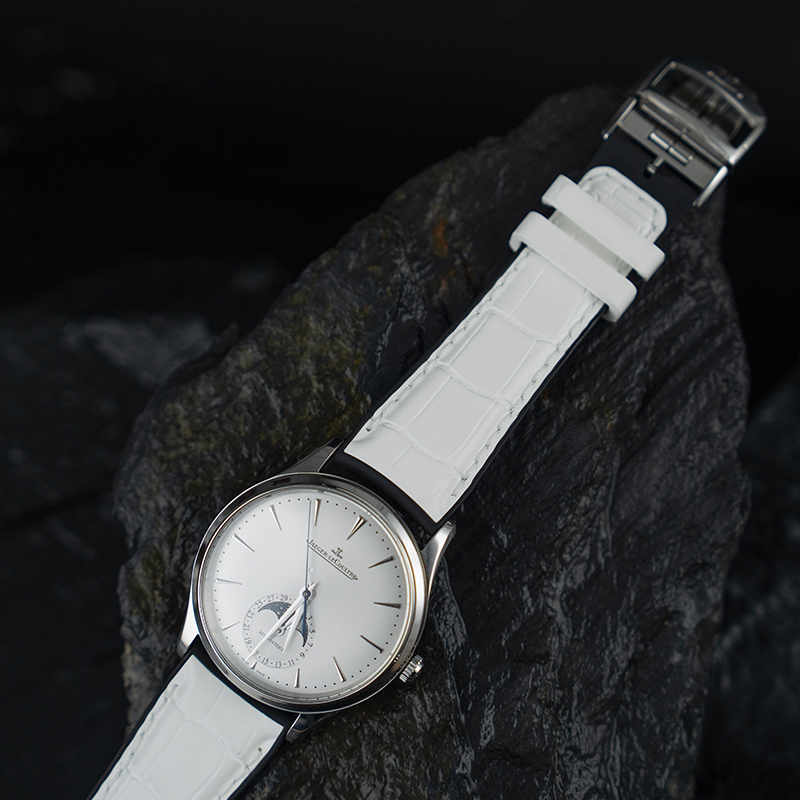 【仿鳄鱼皮纹】维瑞亚VAGENARI橡胶表带适用于积家大师39mm