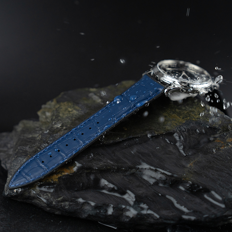 【仿鳄鱼皮纹】维瑞亚VAGENARI橡胶表带适用于积家大师39mm