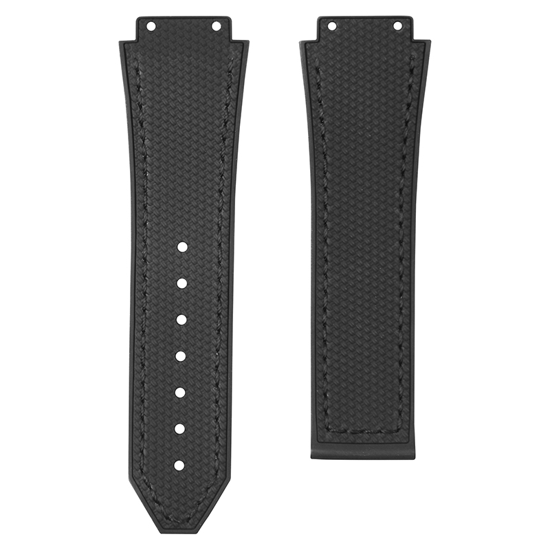 网格纹橡胶表带适用于宇舶经典融合计时码表系列44mm 525