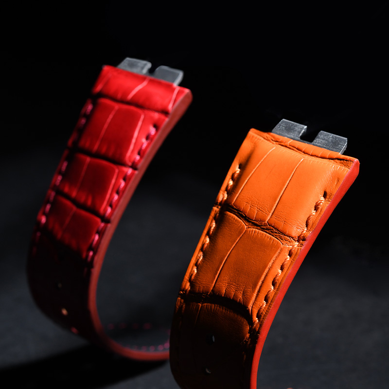 维瑞亚鳄鱼皮表带适用宇舶大爆炸Unico融合45mm 411 and 414