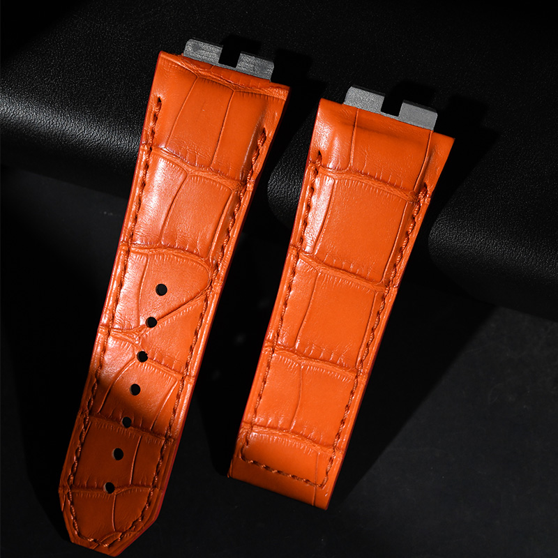 维瑞亚鳄鱼皮表带适用宇舶大爆炸Unico融合45mm 411 and 414